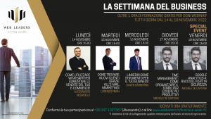 La settimana del business dal 14 al 18 novembre, webinar gratuiti sul web marketing